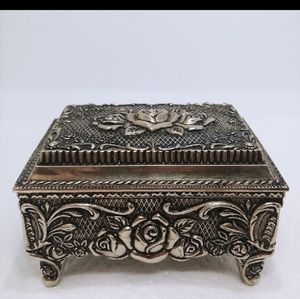 vintage floral jewelry box